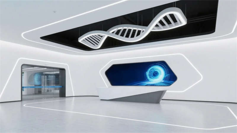 科技創新，簡約空間——合肥生物制藥廠展廳裝修設計效果圖