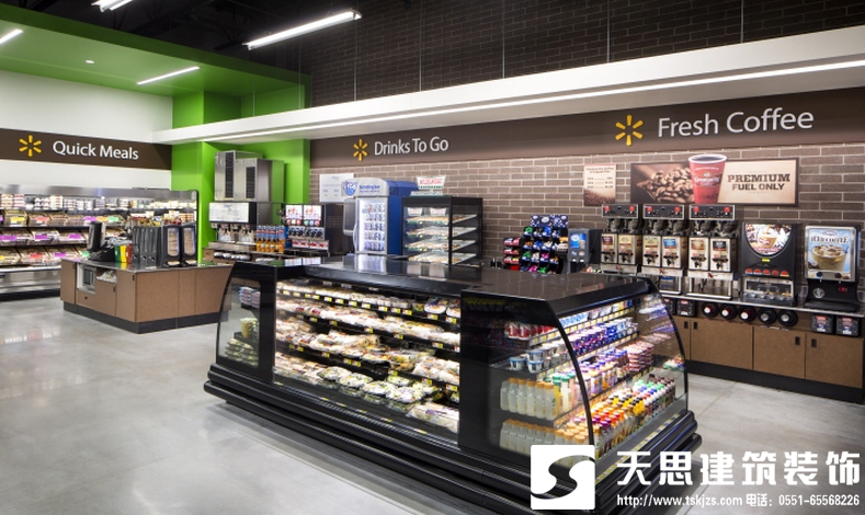 合肥比那里的裝修設計時尚與實用的結合，便利店裝修，便利店設計